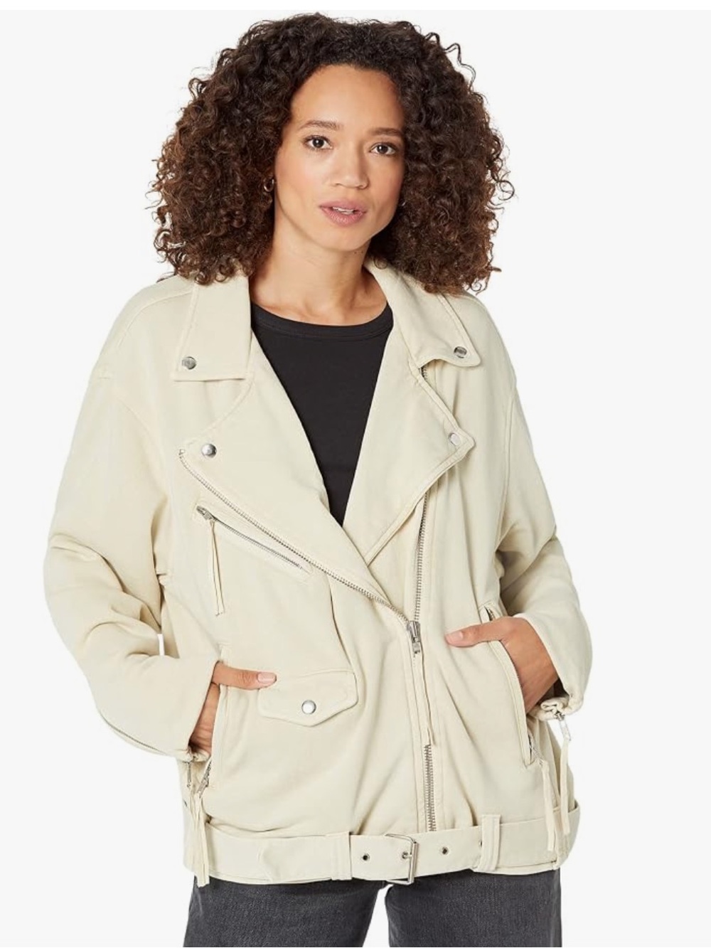 Free People We The Free Rebel Rebel Knit Moto Jacket - Picture 1 of 11